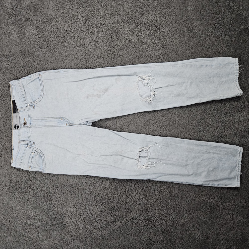 Levis Jeans Women W26 L31 Light Wash Silver Tab 94 Baggy Distressed Ripped Retro